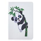 For Samsung Galaxy Tab S8 / Galaxy Tab S7 T870 Colored Drawing Pattern Horizontal Flip Leather Case with Holder & Card Slots & Wallet(Panda Bamboo) - 2