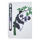 For Samsung Galaxy Tab S8 / Galaxy Tab S7 T870 Colored Drawing Pattern Horizontal Flip Leather Case with Holder & Card Slots & Wallet(Panda Bamboo) - 3