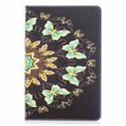 For Samsung Galaxy Tab S8 / Galaxy Tab S7 T870 Colored Drawing Pattern Horizontal Flip Leather Case with Holder & Card Slots & Wallet(Semicircular Butterfly) - 2