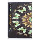 For Samsung Galaxy Tab S8 / Galaxy Tab S7 T870 Colored Drawing Pattern Horizontal Flip Leather Case with Holder & Card Slots & Wallet(Semicircular Butterfly) - 3