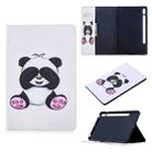 For Samsung Galaxy Tab S8 / Galaxy Tab S7 T870 Colored Drawing Pattern Horizontal Flip Leather Case with Holder & Card Slots & Wallet(Panda) - 1
