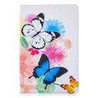 For Samsung Galaxy Tab S8 / Galaxy Tab S7 T870 Colored Drawing Pattern Horizontal Flip Leather Case with Holder & Card Slots & Wallet(Two Butterflies) - 1