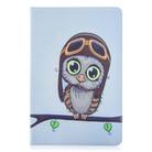 For Samsung Galaxy Tab S8 / Galaxy Tab S7 T870 Colored Drawing Pattern Horizontal Flip Leather Case with Holder & Card Slots & Wallet(Owl) - 2