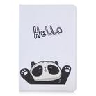 For Samsung Galaxy Tab S8 / Galaxy Tab S7 T870 Colored Drawing Pattern Horizontal Flip Leather Case with Holder & Card Slots & Wallet(Hello Panda) - 1
