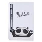 For Samsung Galaxy Tab S8 / Galaxy Tab S7 T870 Colored Drawing Pattern Horizontal Flip Leather Case with Holder & Card Slots & Wallet(Hello Panda) - 2