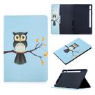 For Samsung Galaxy Tab S8 / Galaxy Tab S7 T870 Colored Drawing Pattern Horizontal Flip Leather Case with Holder & Card Slots & Wallet(Eagle on The Tree) - 1