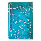 For Samsung Galaxy Tab S8 / Galaxy Tab S7 T870 Colored Drawing Pattern Horizontal Flip Leather Case with Holder & Card Slots & Wallet(Plum Blossom) - 2