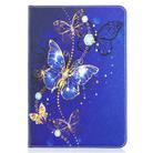 For Amazon Kindle Fire HD8 (2020) Colored Drawing Pattern Horizontal Flip Leather Case with Holder & Card Slots & Wallet(Golden Butterfly) - 1