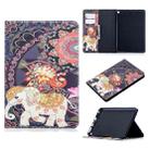 For Amazon Kindle Fire HD8 (2020) Colored Drawing Pattern Horizontal Flip Leather Case with Holder & Card Slots & Wallet(Flower Elephant) - 1