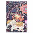 For Amazon Kindle Fire HD8 (2020) Colored Drawing Pattern Horizontal Flip Leather Case with Holder & Card Slots & Wallet(Flower Elephant) - 2