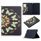 For Amazon Kindle Fire HD8 (2020) Colored Drawing Pattern Horizontal Flip Leather Case with Holder & Card Slots & Wallet(Semicircular Butterfly) - 1