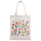 Colorful Garden Printed Canvas Handbag Digital Print On Your Demand, Size:25x20cm(Beige) - 1