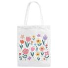 Colorful Garden Printed Canvas Handbag Digital Print On Your Demand, Size:40x35cm(White) - 1