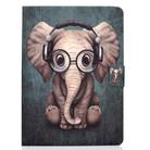 For iPad Air 2022 / 2020 10.9 Electric Pressed Colored Drawing Horizontal Flip Leather Case with Holder & Card Slots & Sleep / Wake-up Function(Elephant) - 2