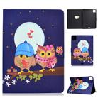 For iPad Air 2022 / 2020 10.9 Electric Pressed Colored Drawing Horizontal Flip Leather Case with Holder & Card Slots & Sleep / Wake-up Function(Couple Owls) - 1