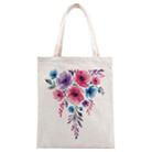 Watercolor Flowers Printed Canvas Handbag Digital Print On Your Demand, Size:35x30cm(Beige) - 1