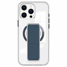 For iPhone 13 Pro Max / 12 Pro Max Clear Wristband Holder MagSafe Phone Case(Dark Blue) - 1