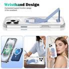 For iPhone 13 Pro Max / 12 Pro Max Clear Wristband Holder MagSafe Phone Case(Blue) - 2