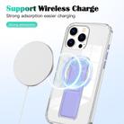 For iPhone 14 / 13 Clear Wristband Holder MagSafe Phone Case(Purple) - 3