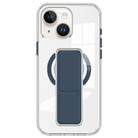 For iPhone 14 / 13 Clear Wristband Holder MagSafe Phone Case(Dark Blue) - 1