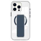 For iPhone 13 Pro Clear Wristband Holder MagSafe Phone Case(Dark Blue) - 1