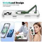 For iPhone 13 Pro Clear Wristband Holder MagSafe Phone Case(Dark Green) - 2