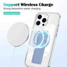 For iPhone 14 Pro Max Clear Wristband Holder MagSafe Phone Case(Blue) - 3