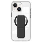 For iPhone 15 Clear Wristband Holder MagSafe Phone Case(Black) - 1