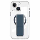 For iPhone 15 Plus / 14 Plus Clear Wristband Holder MagSafe Phone Case(Dark Blue) - 1