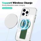 For iPhone 15 Pro Clear Wristband Holder MagSafe Phone Case(Dark Green) - 3