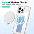 For iPhone 16 Plus Clear Wristband Holder MagSafe Phone Case(Blue) - 3
