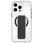 For iPhone 16 Pro Clear Wristband Holder MagSafe Phone Case(Black) - 1