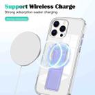 For iPhone 16 Pro Clear Wristband Holder MagSafe Phone Case(Purple) - 3