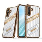 For Samsung Galaxy A36 / A56 5G Plating Holder PC Hybrid TPU Phone Case(Desert Gold) - 1