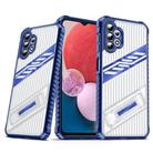 For Samsung Galaxy A13 4G / 5G Plating Holder PC Hybrid TPU Phone Case(Navy Blue) - 1