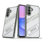 For Samsung Galaxy A14 Plating Holder PC Hybrid TPU Phone Case(Space Gray) - 1