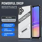 For Samsung Galaxy A05 Plating Holder PC Hybrid TPU Phone Case(Transparent Black) - 2