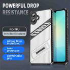 For Samsung Galaxy A06 Plating Holder PC Hybrid TPU Phone Case(Navy Blue) - 2