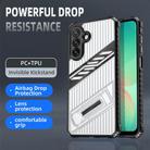 For Samsung Galaxy A26 5G Plating Holder PC Hybrid TPU Phone Case(Dark Green) - 2