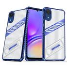 For Samsung Galaxy A03 Core Plating Holder PC Hybrid TPU Phone Case(Navy Blue) - 1