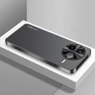 For Redmi K80 AG Frosted Electroplating Acrylic Phone Case(Black) - 1