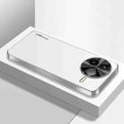 For Redmi K80 AG Frosted Electroplating Acrylic Phone Case(Silver White) - 1