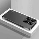 For Redmi Note 14 5G AG Frosted Electroplating Acrylic Phone Case(Black) - 1