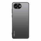 For iPhone 16e AG Frosted Electroplating Acrylic Phone Case(Black) - 1