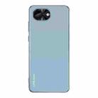 For iPhone 16e AG Frosted Electroplating Acrylic Phone Case(Sierra Blue) - 1