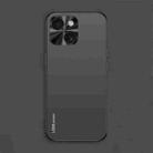 For iPhone 15 AG Frosted Electroplating Acrylic Phone Case(Black) - 1