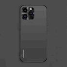 For iPhone 14 Pro Max AG Frosted Electroplating Acrylic Phone Case(Black) - 1
