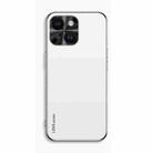 For iPhone 14 AG Frosted Electroplating Acrylic Phone Case(Silver White) - 1