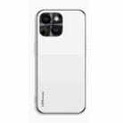 For iPhone 13 AG Frosted Electroplating Acrylic Phone Case(Silver White) - 1
