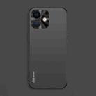For iPhone 12 AG Frosted Electroplating Acrylic Phone Case(Black) - 1